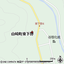 兵庫県宍粟市山崎町東下野69-2周辺の地図