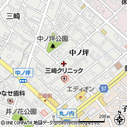 愛知県豊明市三崎町中ノ坪16-31周辺の地図