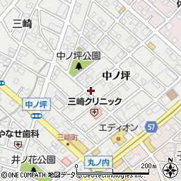 愛知県豊明市三崎町中ノ坪16-30周辺の地図