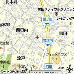 愛知県東海市名和町東垣内18周辺の地図