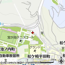 京都市　宝が池公園運動施設　体育館周辺の地図