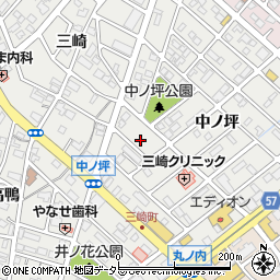 愛知県豊明市三崎町中ノ坪21-13周辺の地図