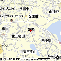 愛知県東海市名和町出崎周辺の地図