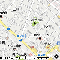 愛知県豊明市三崎町中ノ坪21-14周辺の地図