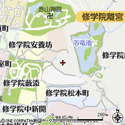 京都府京都市左京区修学院山神町周辺の地図