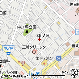 愛知県豊明市三崎町中ノ坪16周辺の地図