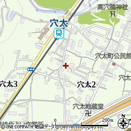 滋賀県大津市穴太周辺の地図
