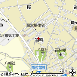 愛知県豊田市堤町宮畔16周辺の地図