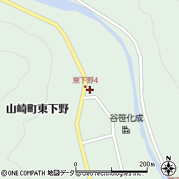 兵庫県宍粟市山崎町東下野130周辺の地図