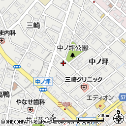 愛知県豊明市三崎町中ノ坪21-12周辺の地図