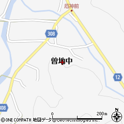 兵庫県丹波篠山市曽地中周辺の地図