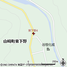 兵庫県宍粟市山崎町東下野129周辺の地図