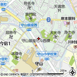 滋賀銀行守山駅前郵便局 ＡＴＭ周辺の地図