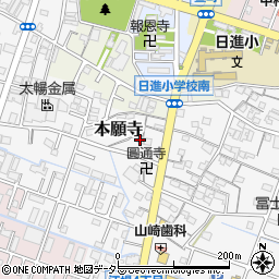 三重県桑名市本願寺41周辺の地図