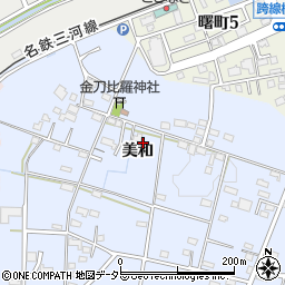 愛知県豊田市竜神町美和周辺の地図