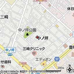 愛知県豊明市三崎町中ノ坪17-7周辺の地図