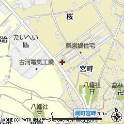 豊田堤郵便局周辺の地図