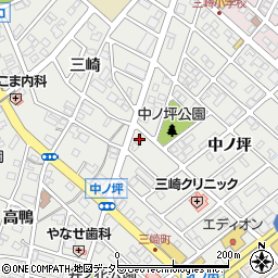 愛知県豊明市三崎町中ノ坪21-1周辺の地図
