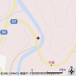 愛知県豊田市平瀬町簗瀬周辺の地図