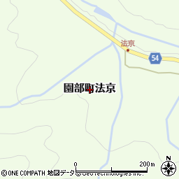 京都府南丹市園部町法京周辺の地図
