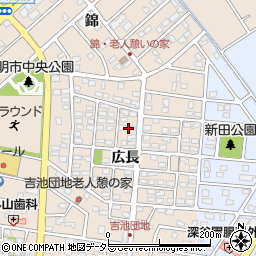 愛知県豊明市新田町広長7周辺の地図