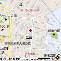 愛知県豊明市新田町広長7-4周辺の地図