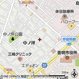 愛知県豊明市三崎町周辺の地図