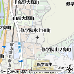 〒606-8023 京都府京都市左京区修学院水上田町の地図