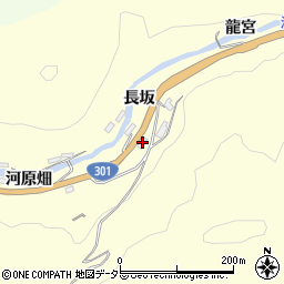 愛知県豊田市大内町長坂周辺の地図