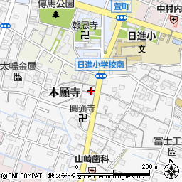 三重県桑名市本願寺55周辺の地図