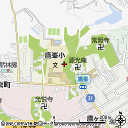 京都府京都市北区鷹峯北鷹峯町周辺の地図