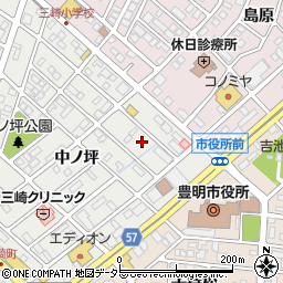 愛知県豊明市三崎町中ノ坪6-4周辺の地図