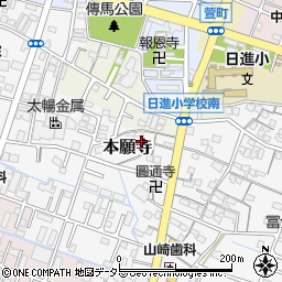 三重県桑名市本願寺44周辺の地図