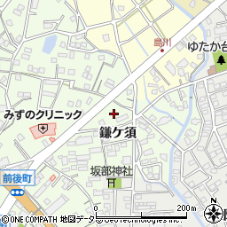 愛知県豊明市前後町鎌ケ須周辺の地図