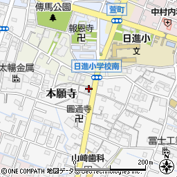 三重県桑名市本願寺57周辺の地図
