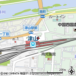 津山駅周辺の地図