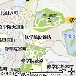 京都府京都市左京区修学院安養坊周辺の地図