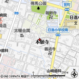 三重県桑名市本願寺47周辺の地図