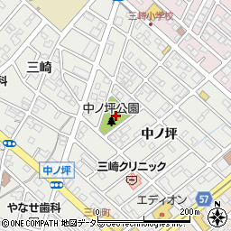 愛知県豊明市三崎町中ノ坪19周辺の地図