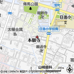 三重県桑名市本願寺50-1周辺の地図