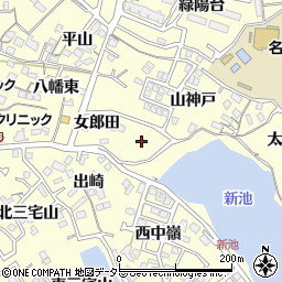 愛知県東海市名和町女郎田周辺の地図