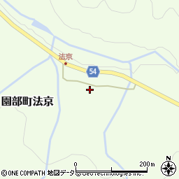 京都府南丹市園部町法京東畑周辺の地図