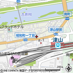 岡山県津山市南町1丁目101周辺の地図