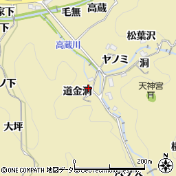 愛知県豊田市豊松町道金洞周辺の地図
