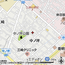 愛知県豊明市三崎町中ノ坪11-14周辺の地図