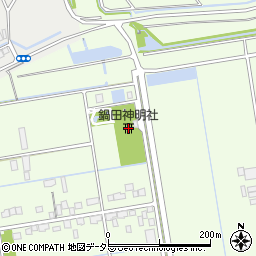 鍋田神明社周辺の地図