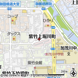 フルーツパーク紫竹上堀川町駐車場周辺の地図