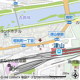 岡山県津山市南町1丁目96周辺の地図