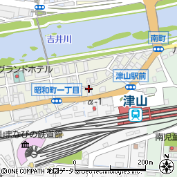 岡山県津山市南町1丁目100周辺の地図