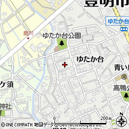 愛知県豊明市三崎町ゆたか台12周辺の地図